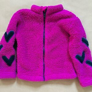 Splendid Kids Puffer Jacket - Pink with Navy Accents